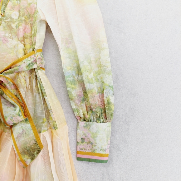 New LATISTE Long Sleeve Blush Flower Print Maxi Dress P2947 - Picture 4 of 13